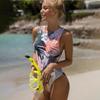 2023 Summer Tropical Print One-Piece Swimsuit - Conservative Bikini Style