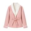Women's French Chic Bow Tie Hooded Woolen Coat