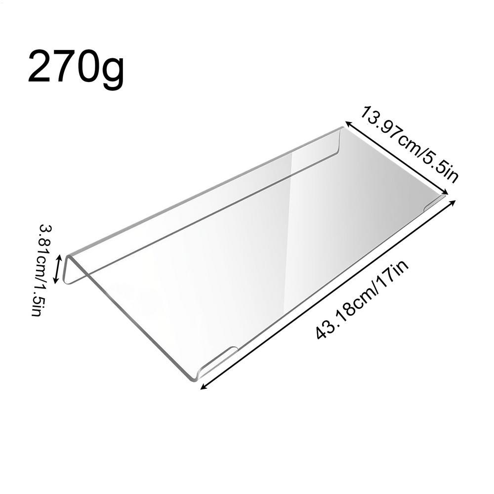 

Ergonomic Keyboard Stand Clear Acrylic Riser for Computer Desk Typing Wrist Support Home Office Study Programmers Students прозорий