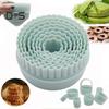 8Pcs/Set Cookie Cutters Sturdy Reusable Plastic Wavy Round DIY Dough Shape Molds for Baking