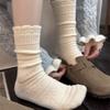 Thick Retro Perforated Wool Mid-calf Socks - Children's Mid-calf Pile Socks for Winter Warmth with Boots - Mid-calf Socks