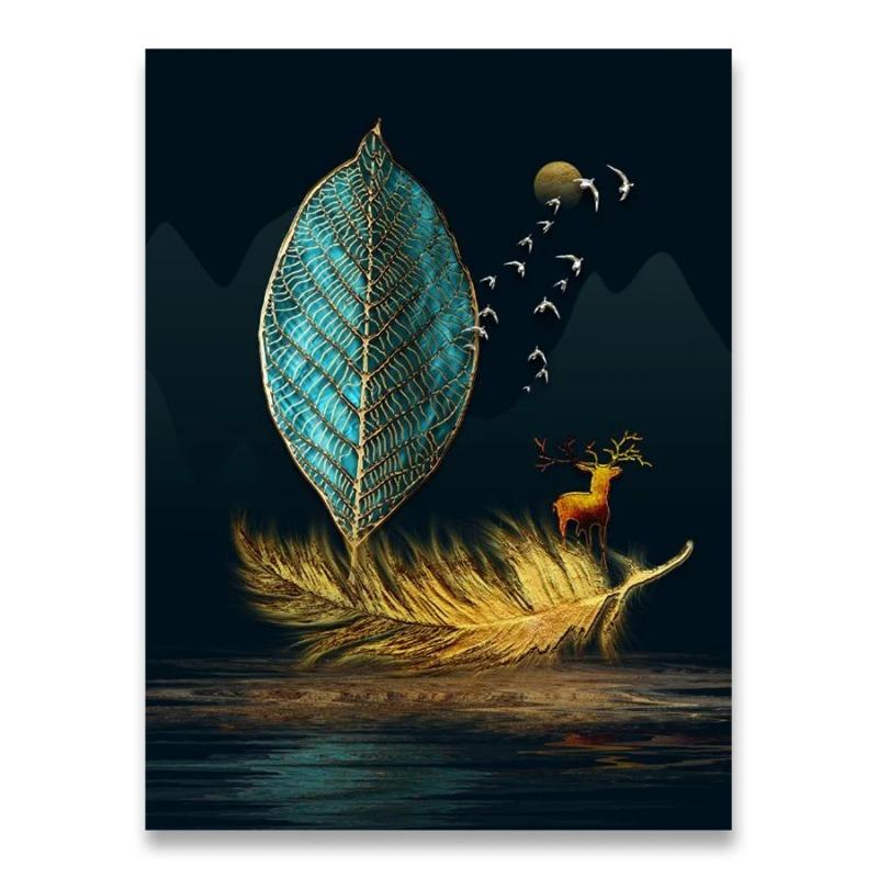 

Дешеві картини на полотні Китайський стиль Зелений і золотий Водонепроникні настінні картини Домашній декор Плакати на полотні Друк 20x30cm No Frame celadon зелений колір