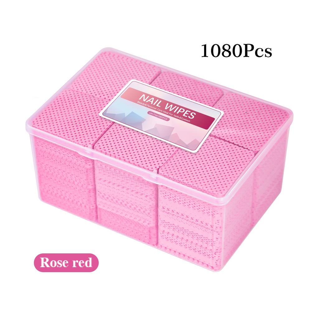 1080 PCS Lint Free Nail Cotton Pads For Nail Polish Removal Nail Wipes Magic Cleaning Sheets Box Refill For Salon And Home Use