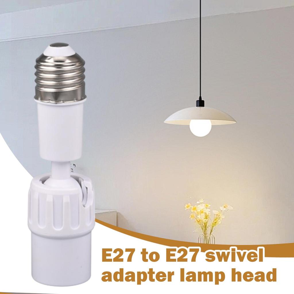 Light Bulb Socket Extender E27 To E27 Base Rotating Bulb Adapter Light Direction Control Universal Adjustable Lamp Holder