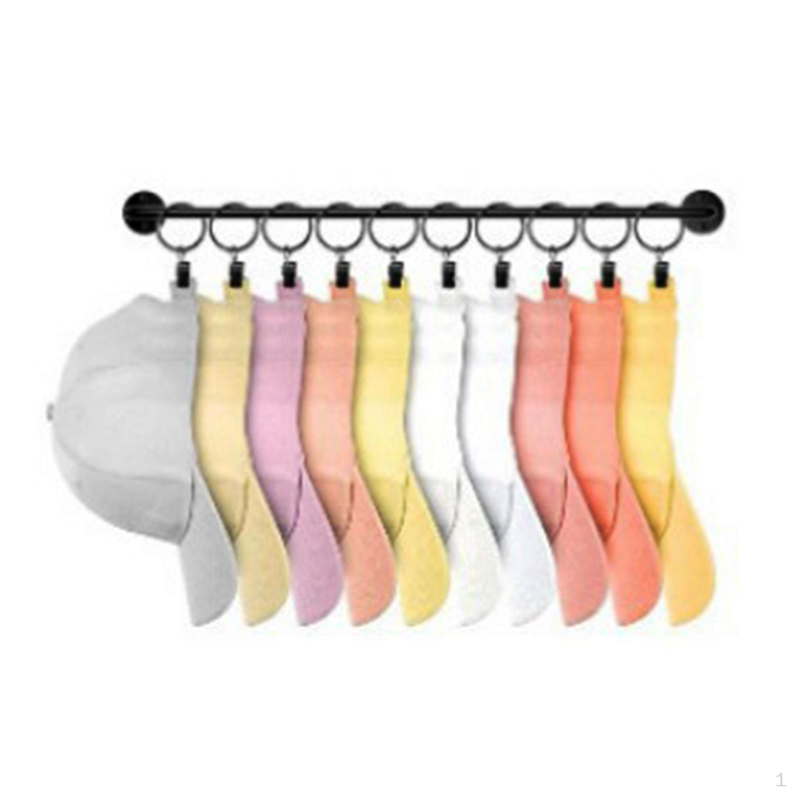 

Вешалка-органайзер для шляп, держатель для шапок в спальне, металлический настенный зажим для хранения с 10 крючками Clip