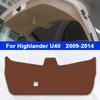 For Toyota Highlander U70 U50 U40 2009-2025 Car Boot Tailgate Kick Pad Leather Anti Kick Anti-dirty Trunk Door Mat Protection