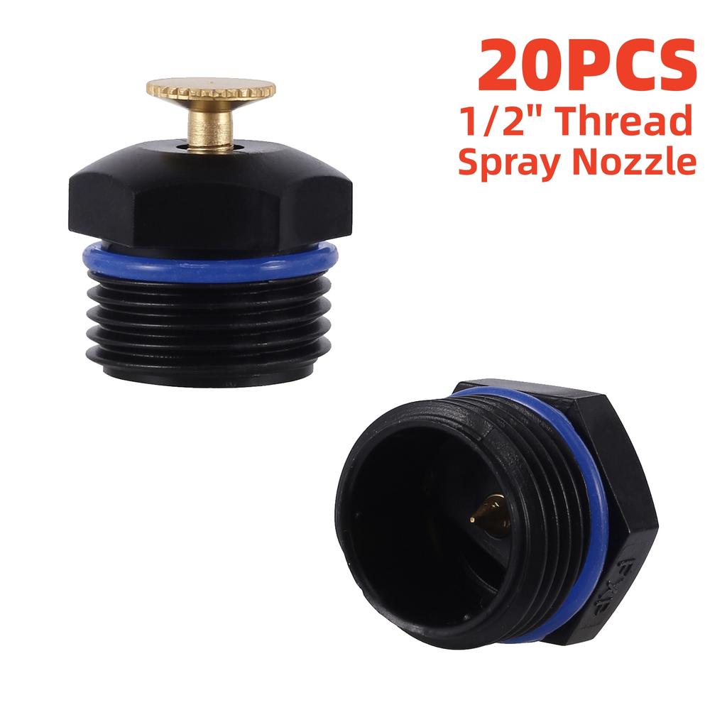 5/10/20/50PCS 1/2'' Adjustable Thread Spray Nozzle 360 Degree Rotation Automatic Watering Sprinkler Home Garden Nozzle
