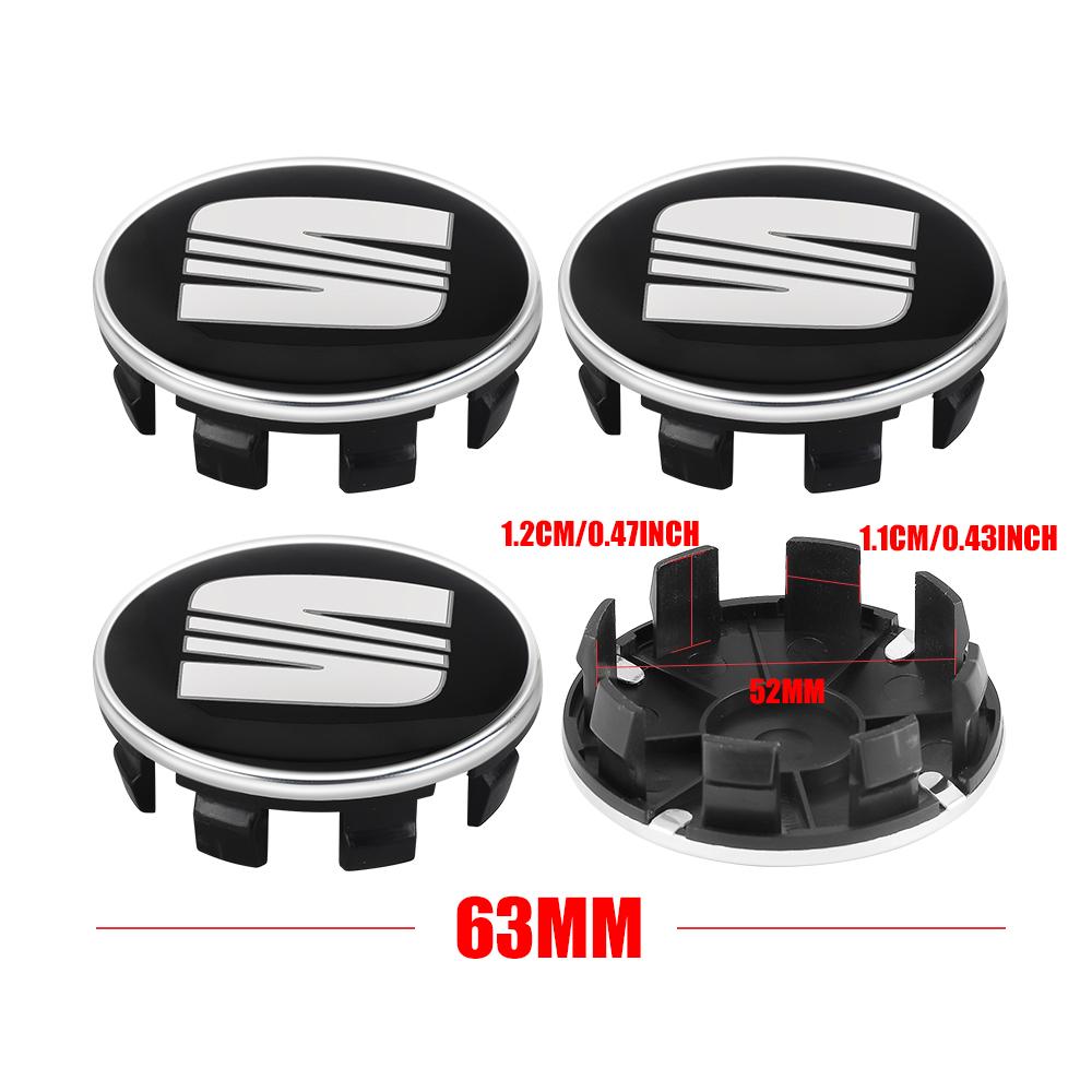 4pcs 56mm Car Styling Wheel Center Cap Hub Sticker Accessories For SEATCupra FR Racing Arona  Ibiza 6j Leon Mk1 Mk2 Ateca Altea