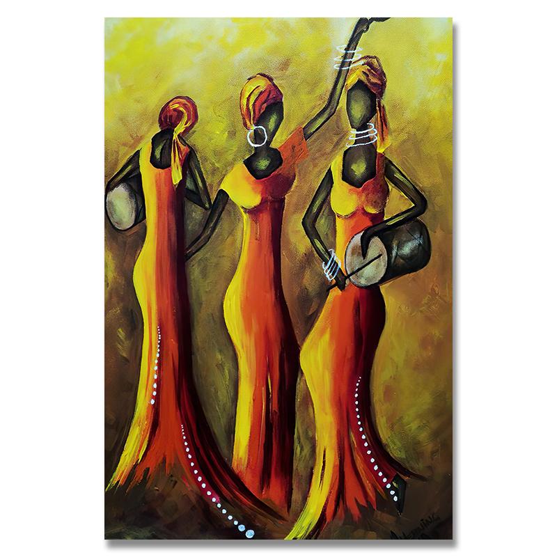 African Woman Classic Vintage Wall Art Canvas Painting Poster For Home Decor Posters And Prints Unframed Decorative Pictures