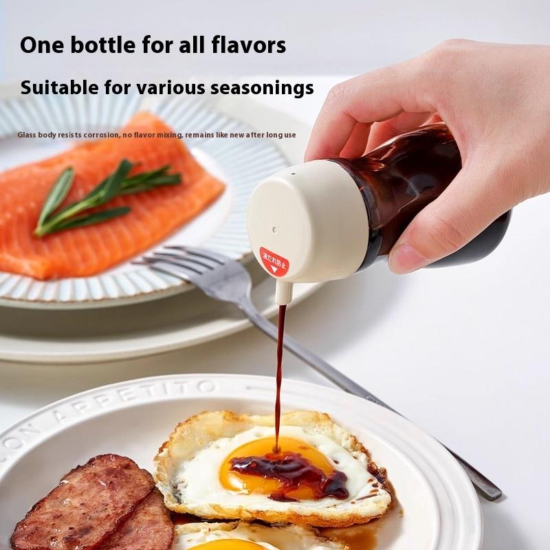 Gianxi Japanese Style Glass Oil Pot Desktop Seasoning Bottle Kitchen Household Glass Soy Sauce Seasoning Can Oil Pot