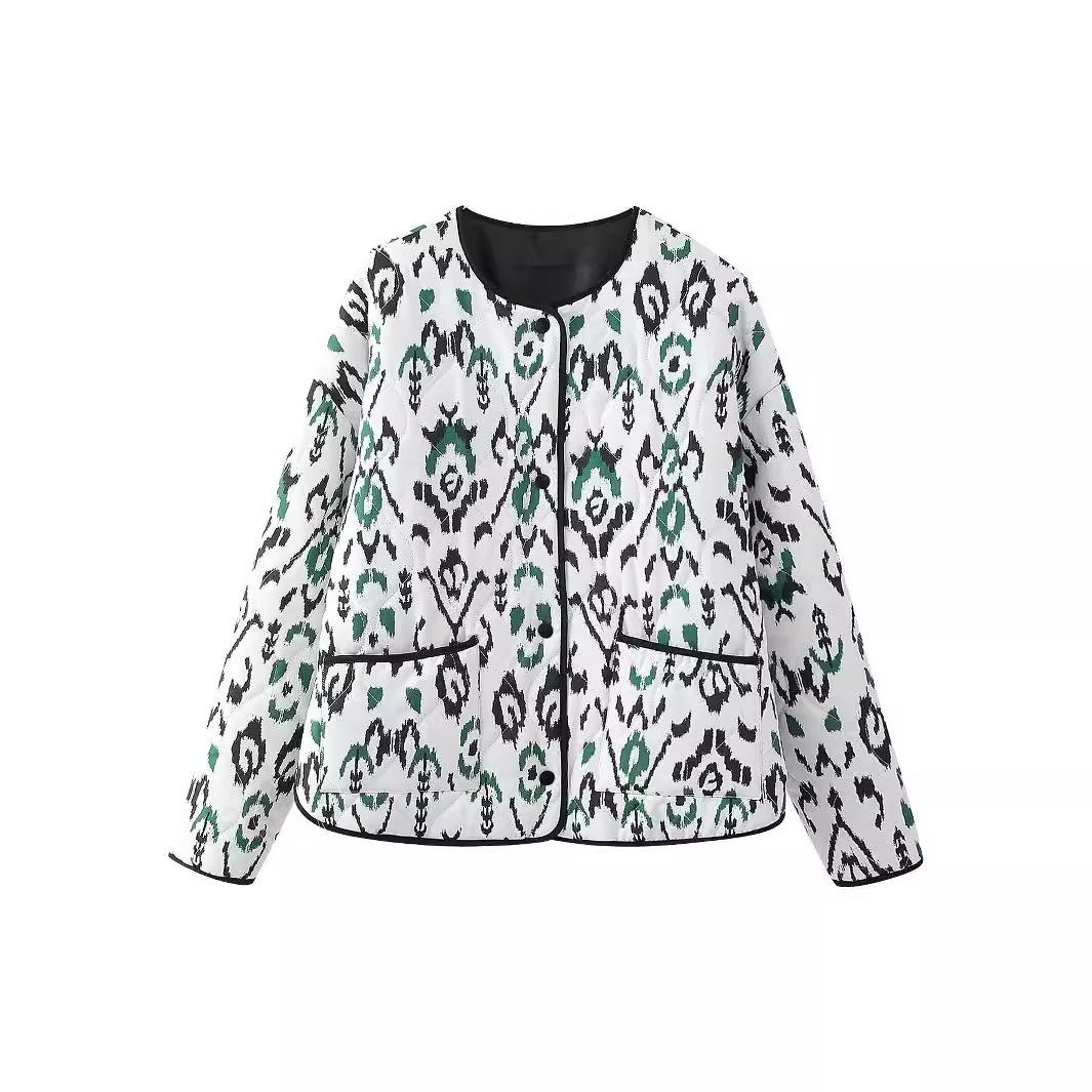 

Напечатанная строчка осень-зима куртки для женщин 2024 года парки с длинным рукавом пальто уличная повседневная куртка новинка в пальто L