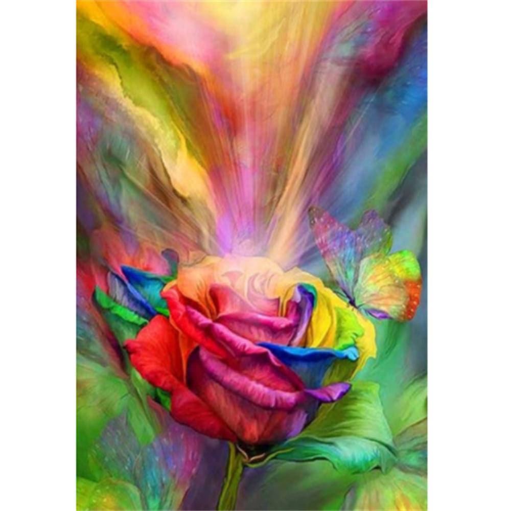 huacan Diamond Painting Full Round Square Rose Rhinestones 5D DIY Diamond Embroidery Sale Flower Mosaic Decor For Home