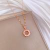 Ring Smart Light Luxury Temperament Gorgeous Full Diamond Necklace Women'S Versatile Collarbone Chain Titanium Steel Chain