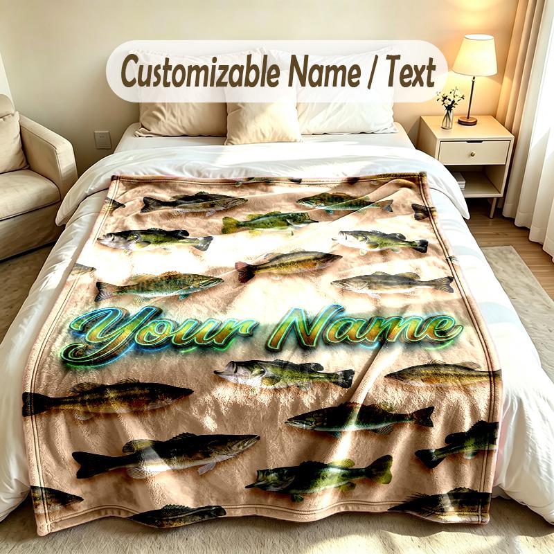 Fantasy Magic Theme Soft Blanket Personalized Custom Name Text Print Warm Blanket Home Sofa Bedroom Decor