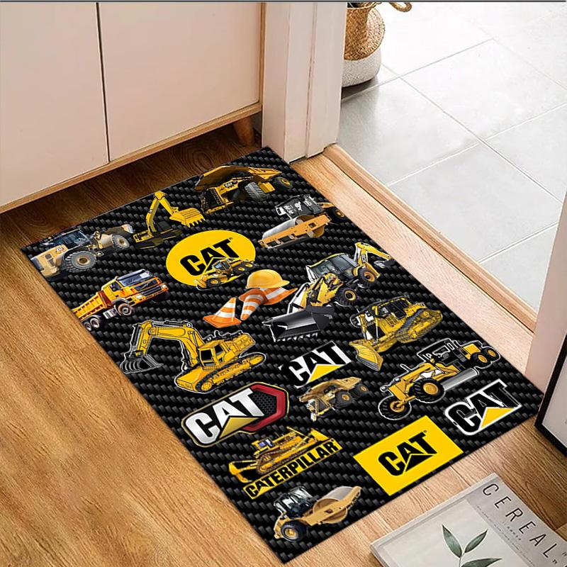 1 Stück Bagger Gat Teppich Bodenmatte, Anti-Rutsch-Matte Stuhlteppich Für Wohnzimmer, Schlafzimmer, Fußmatte Heimdeko Geschenk Weihnachtsgeschenke