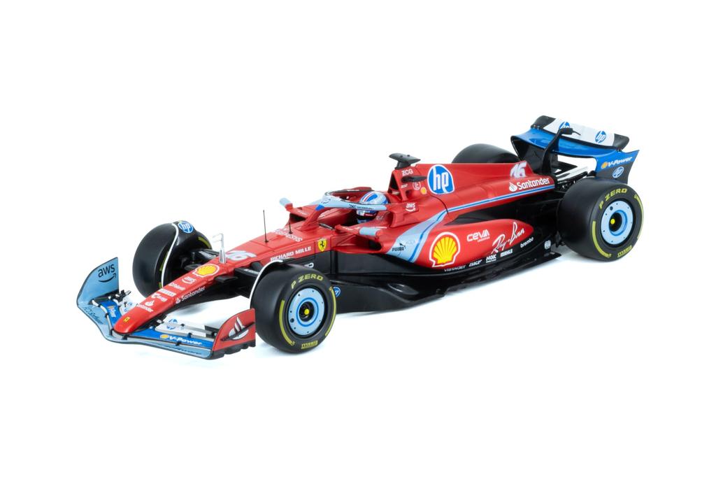 Bburago 2024 Model 1/18 Scale F1 Ferrari SF-24 #16 Charles Leclerc / Diecast Model Car 18-16815 (#16 Miami GP)