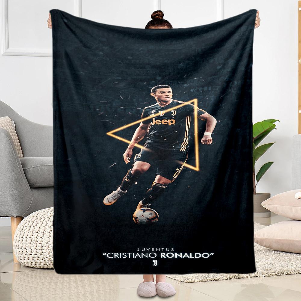 Ronaldo's Solitude Pitch Blanket Ultra-Soft Suitable for Picnics Office Seaside Four Seasons Multipurpose Playful Design Gifts For Family Or Friends
