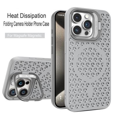 Wärmeableitendes Mesh für Magsafe Magnetische Kabellose Ladehülle für iPhone 15 14 Plus 13 12 11 Pro Max Kamerahalter Weiche Hülle
