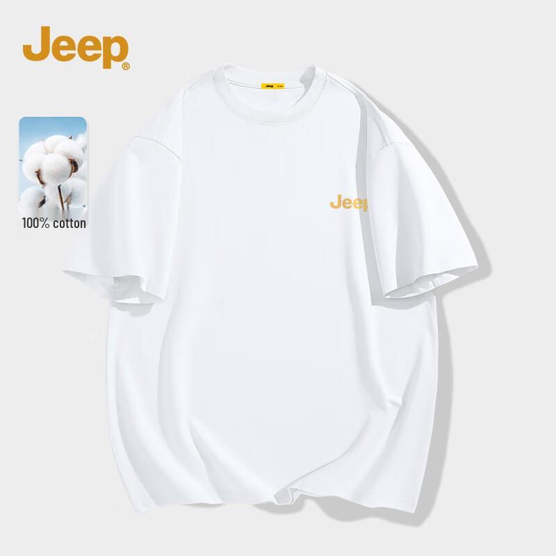 JEEP Men s 250G Double-Yarn Cotton Short-Sleeve T-Shirt 2XL