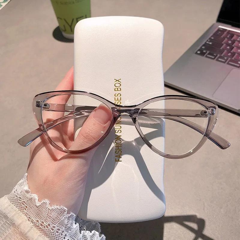 Retro Blue Green Oval Small Frame Glasses Frame Women'S Anti Blue Light Glasses New Fashion  Style Eyeglasses Frame