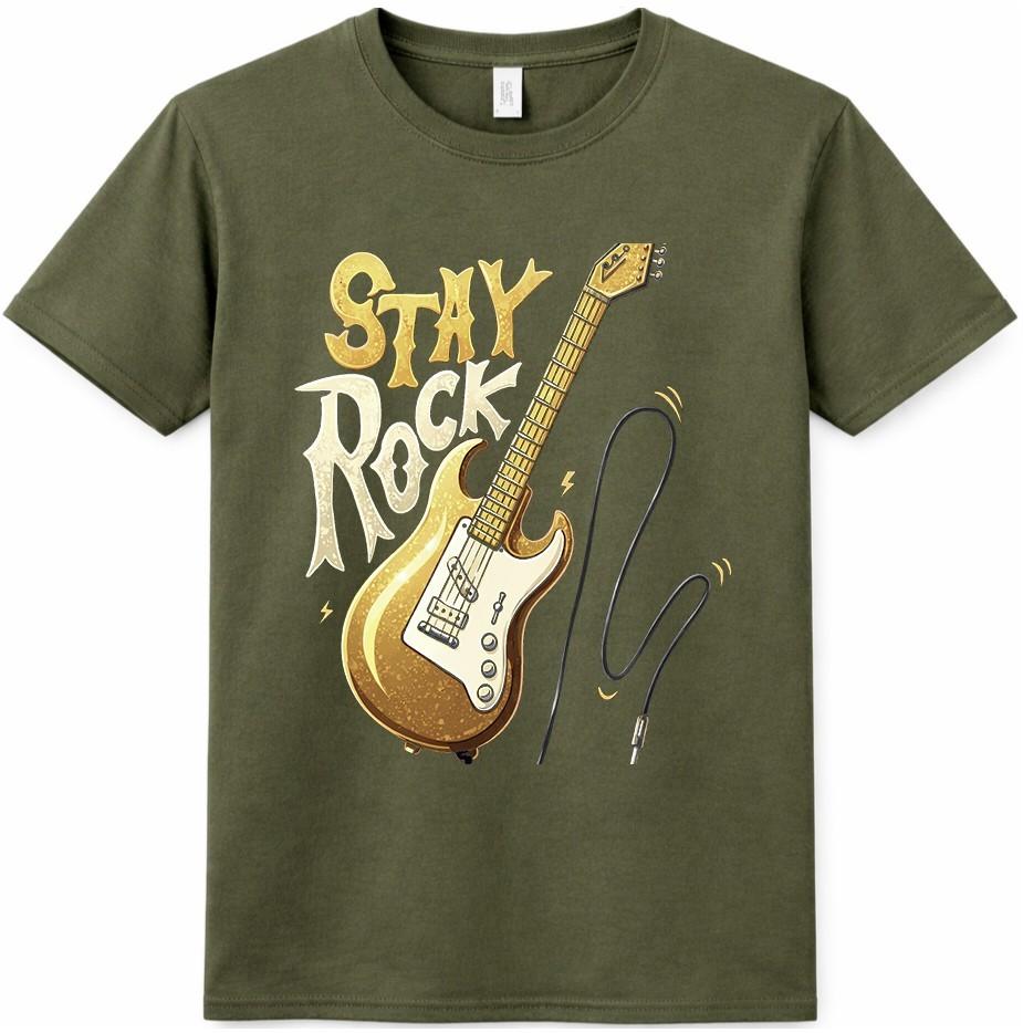 Electric Guitar T Shirt Rock N Roll Rock Music Band Lover Tee Shirt