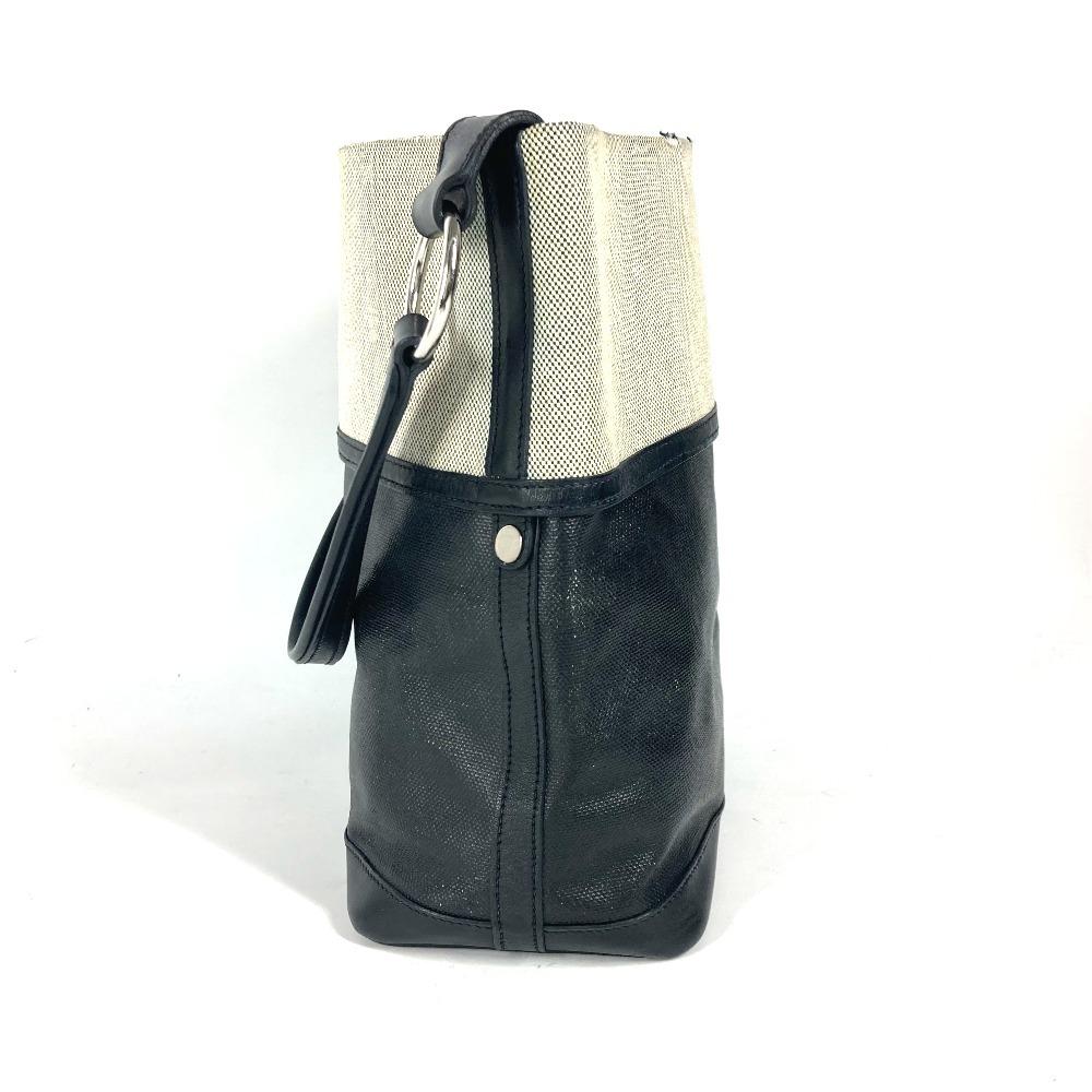 HERMES Corlule 25 Bag Shoulder Bag Tote Bag Toile H / Coating canvas Black/gray