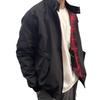 Men's Khaki Harrington G9 Retro Casual Jacket - Spring/Autumn, Stand Collar, Windproof Motorcycle Outerwear