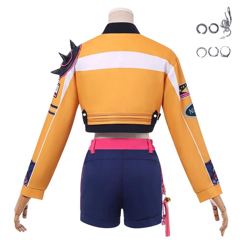 Korean Style Halloween Costume Street Dance Set Embroidered Top and Shorts Set Stage Dance Hip-hop Performance