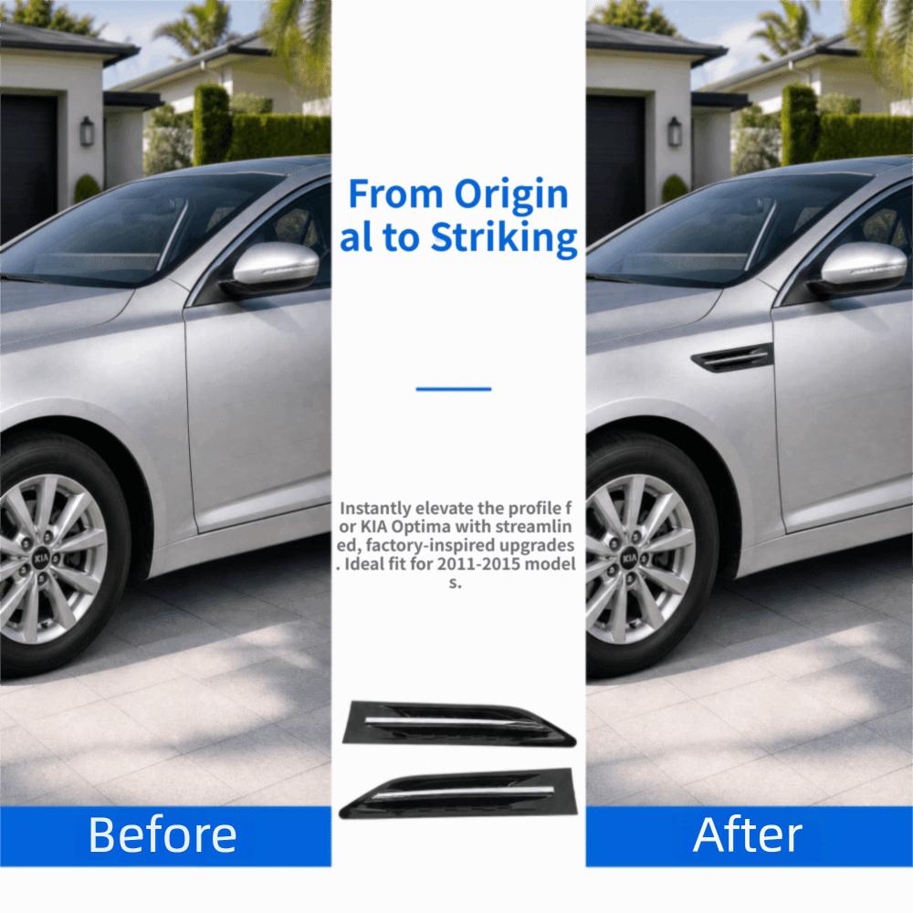 2 Pezzi Griglia Decorativa per Sfiato Laterale Auto in ABS per KIA OPTIMA 2.0L 2.4L 2011-2015