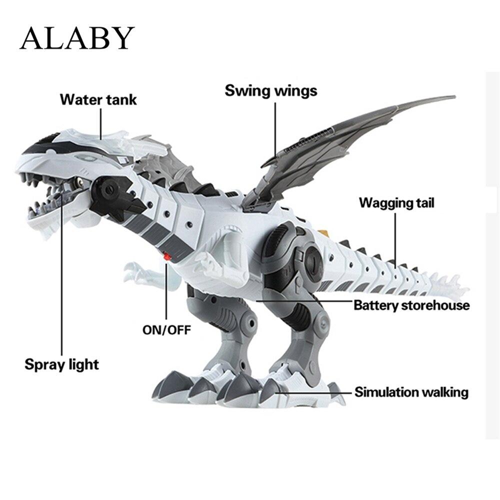 Intelligent Dinosaur Model Alaby Electric Mechanical Spray Dinosaur Electric Toy Children Hobby Toys Cartoon Electronic Walking