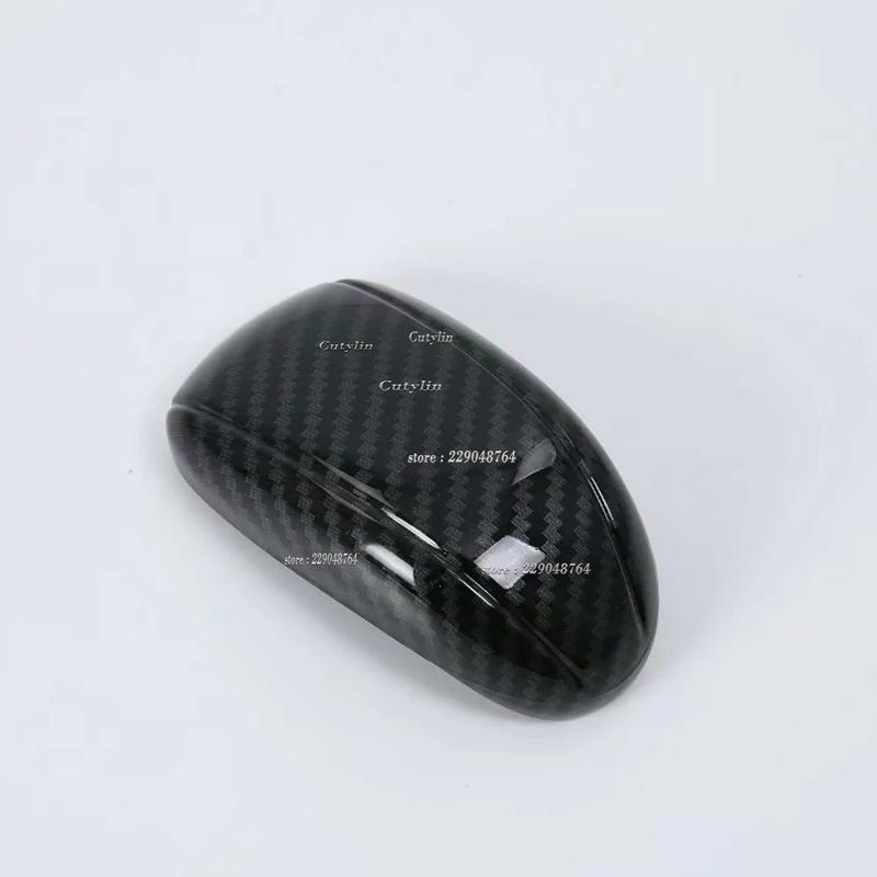 For Mitsubishi Eclipse Cross 2017- ABS Carbon Fiber Car Gear Shift Knob Gear Head Cover Trim Sticker Accessories