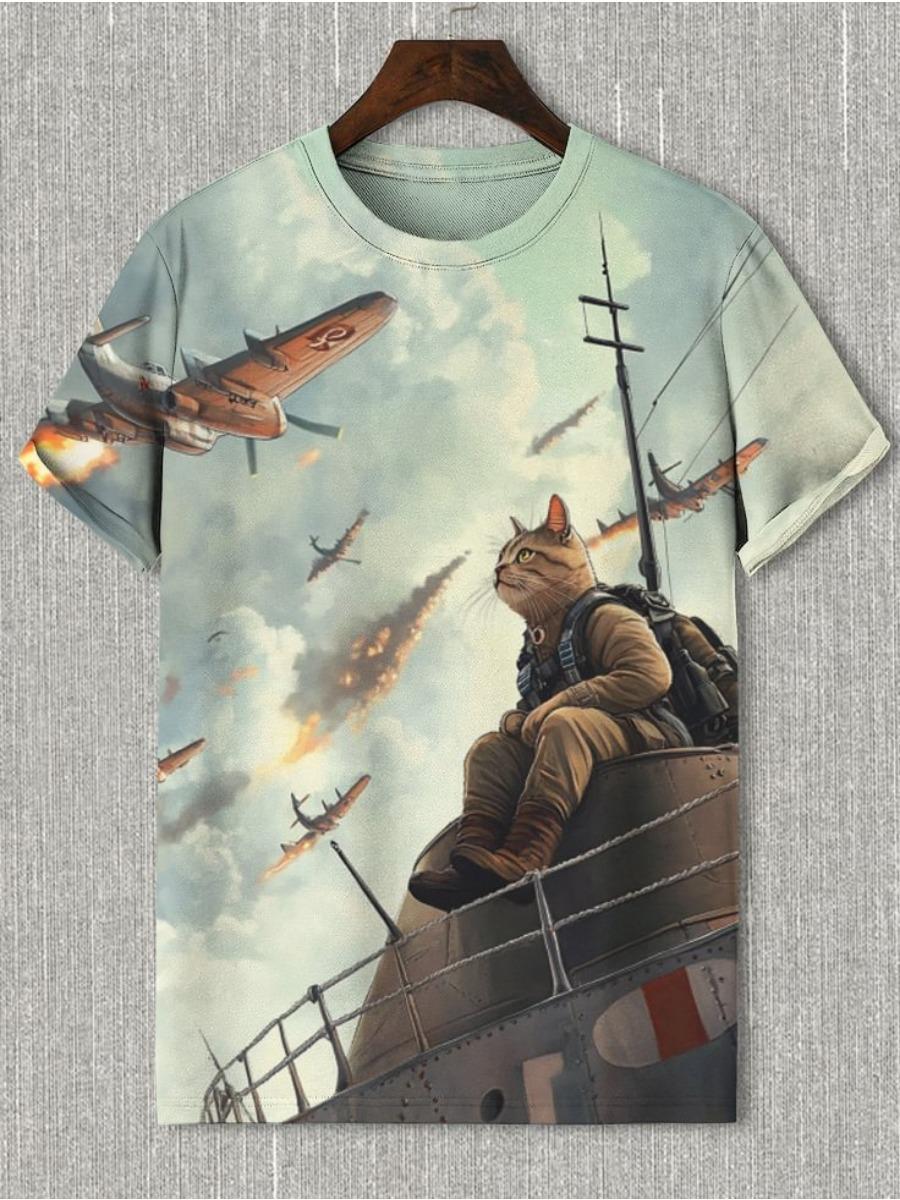 

Забавный лазерный кот динозавр арт 3D печатные мужские футболки мужские и женские футболки с коротким рукавом и круглым вырезом свободные повседневные топы с героями мультфильмов 2XL