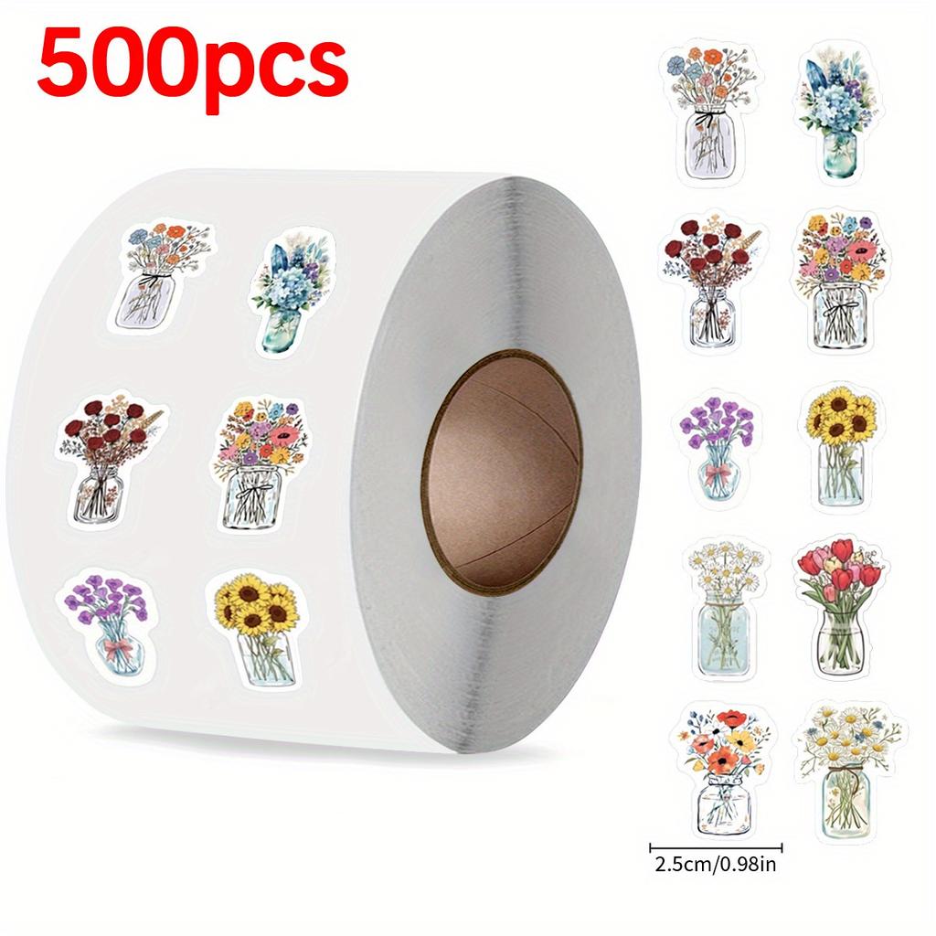 500pcs Colorful Rainbow Decal Stickers Water Bottles Laptops Phone Skateboards Aesthetic Stickers for Gifts Packaging Stickers