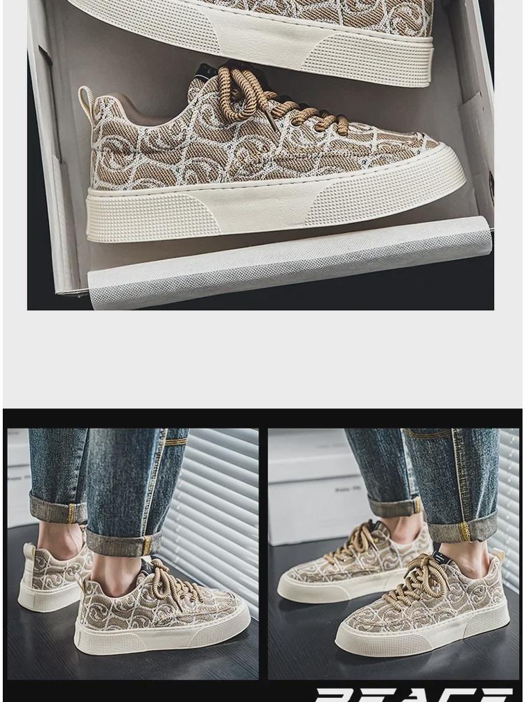 Pánské trendy jarní prodyšné plátěné tenisky