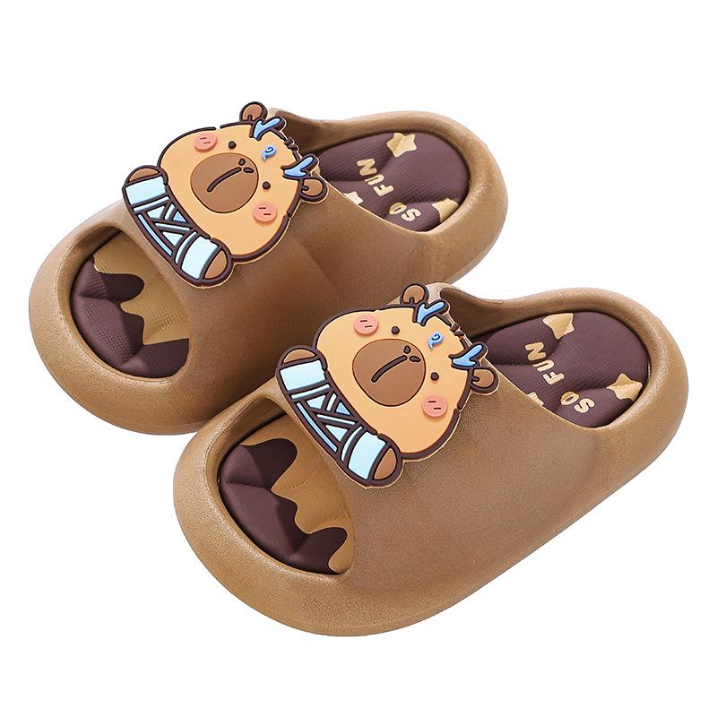 Ao Bing Kapibara Summer Children's Sandals Boys and Girls Non-Slip Soft Sole Bathroom Shower Kids Beach Sandals