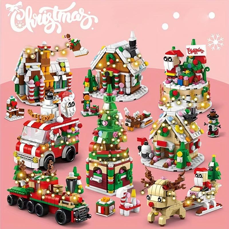Weihnachtsgeschenk für Jungen Mädchen Baustein Spielzeug 6 in 1 Zug Elch Weihnachtsbaum Geschenk Schmuckstück Modell 2026 Weihnachtsdekoration