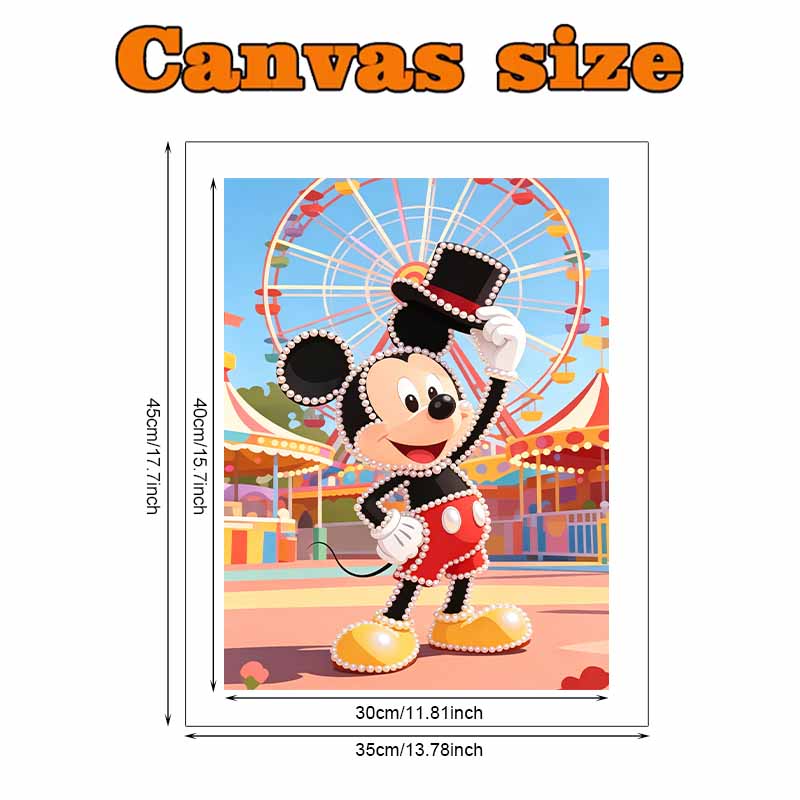 Disney Pearl Art Painting Mickey Mouse Carnival Home Wall Decor Art Crafts Handmade DIY Adult/Beginner Gift Creative Home Decor Frameless Wall Art