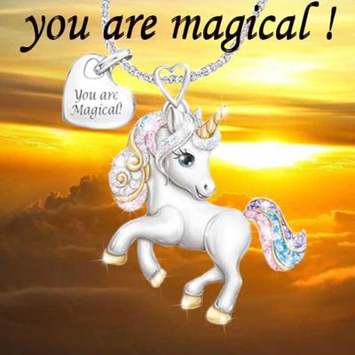 Colorful Unicorn Necklace: European and American Creative Cartoon Animal Jewelry