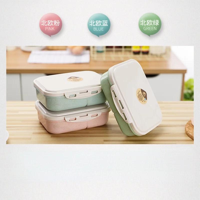 Ланч-бокс Bento контейнер для пикника фруктов ящик для хранения с вилкой ложкой для детей и взрослых 1619₽