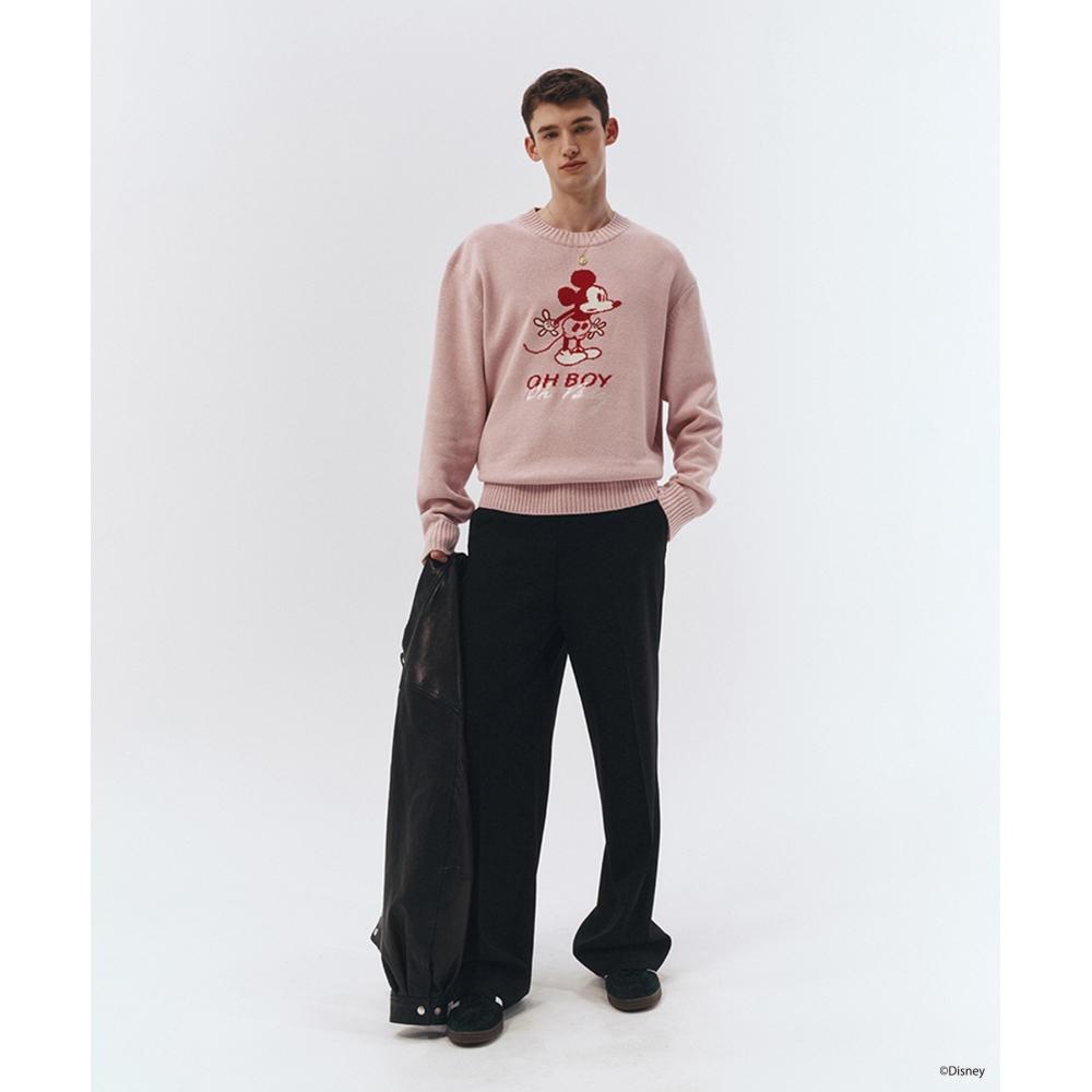

DUNST UNISEXDISNEY MICKEY MOUSEINTARSIA SWEATERSOFT PINKMUDSW3A151P2