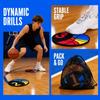6PCS Rubber Basketball Spot Marker Anti-Slip Numbered Practice Mats  Basketball Dribbling