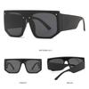 High Quality Stylish Retro High End Designer Style Travel Friendly Oversized Riveted Female Male Sun Glasses Top