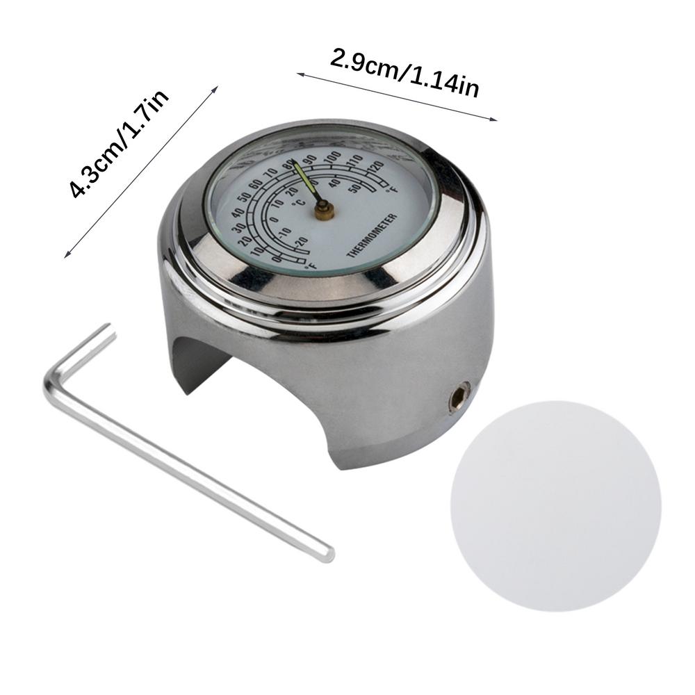 Misuratore di temperatura preciso con orologio impermeabile che si illumina al buio e antiscivolo, adatto per manubri da 22-25,4 mm