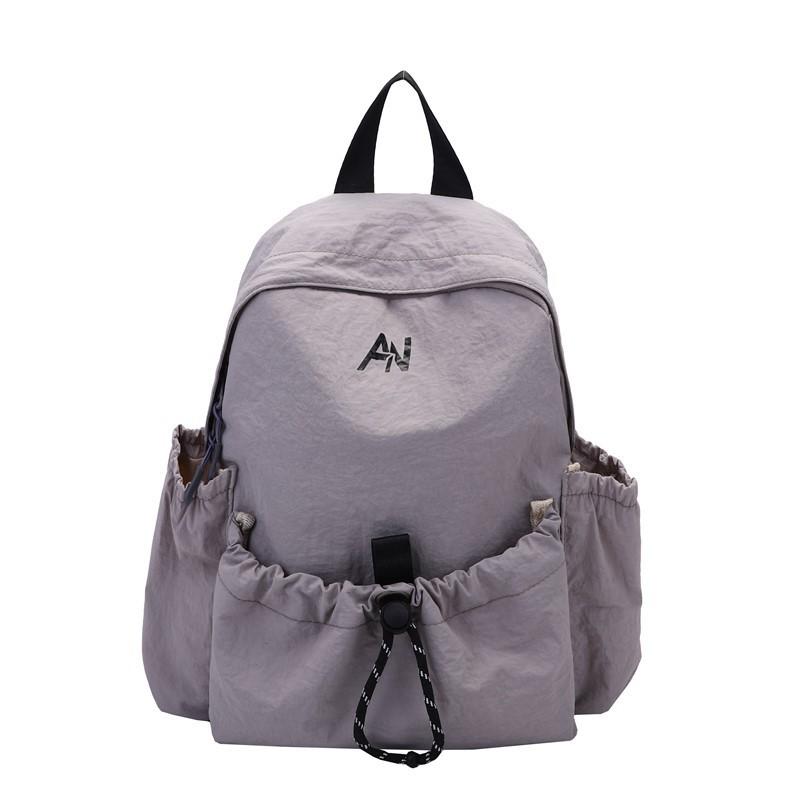 Kids Minimalist Backpack With Letter Printing And Drawstring Design For Daily