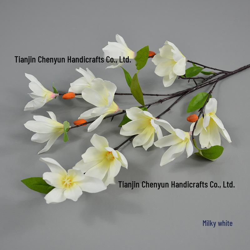 Magnolien-Orchidee Seidenblume: 11 Köpfe Einzelstiel für Frühlingshochzeitsdekoration