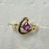 Classic Light Luxury Glossy Black/purple/green Ring Blue-green Square Zircon Ring for Women New In Banquet  Gift