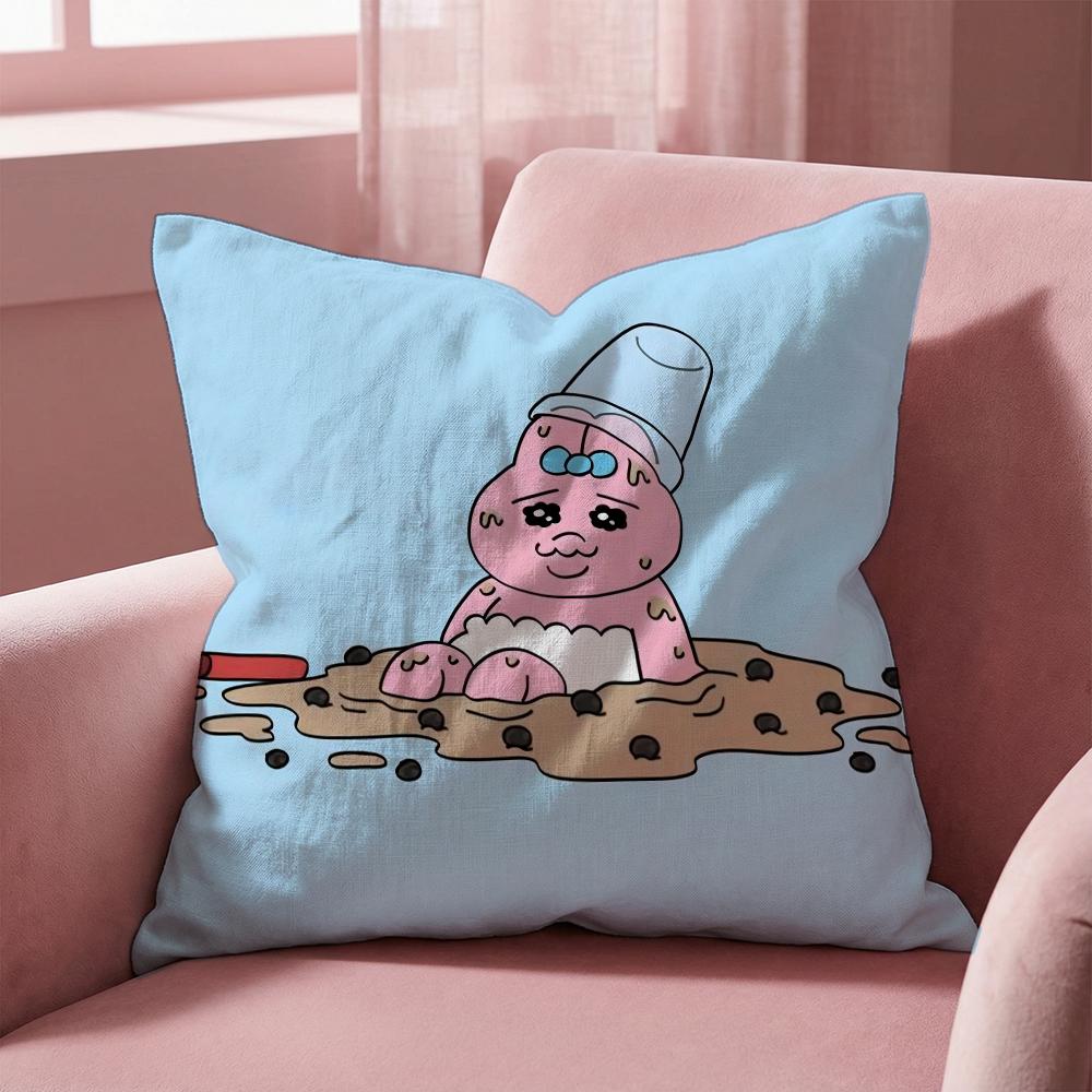 Kawaii O-Opanchu Usag Cushion Cover Multi-Scene Pillow Cover for Home & Car - Reversible, Soft & Durable for Daily Use