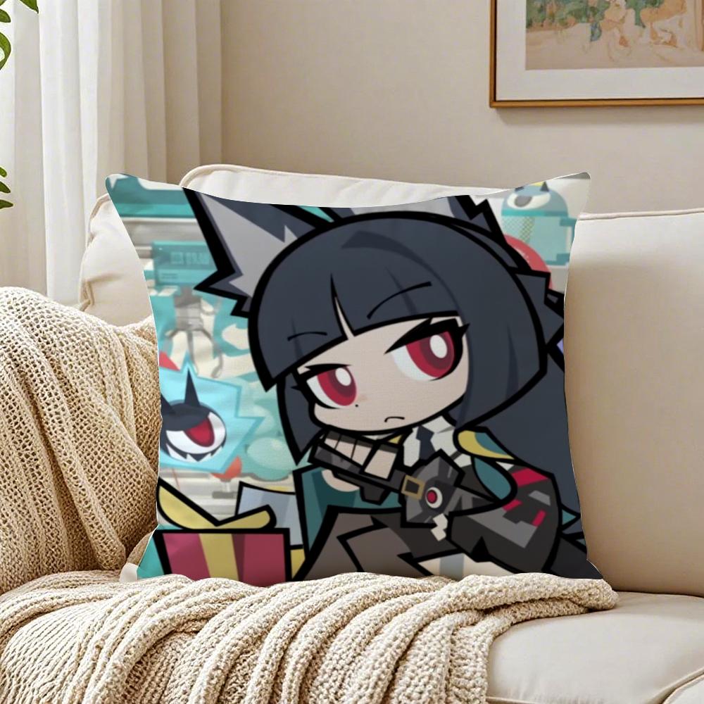 Futuristic Action Chinese Game ZZenless Zone Zero Cushion Cover Pillowcase Antidustmite living Room Sofa Decor Cushion Room