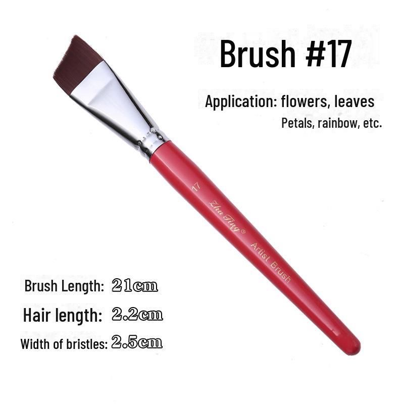 17-Piece Face Painting Brush Set for Various Artistic Techniques Like Line Work, Embossing, Blending, and More.