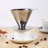 Pour Over Coffee Dripper, Cone Paperless Stainless Steel Coffee Filter with Non Slip Cup Stand Double Layer Reusable Mesh Coffee Maker for Home